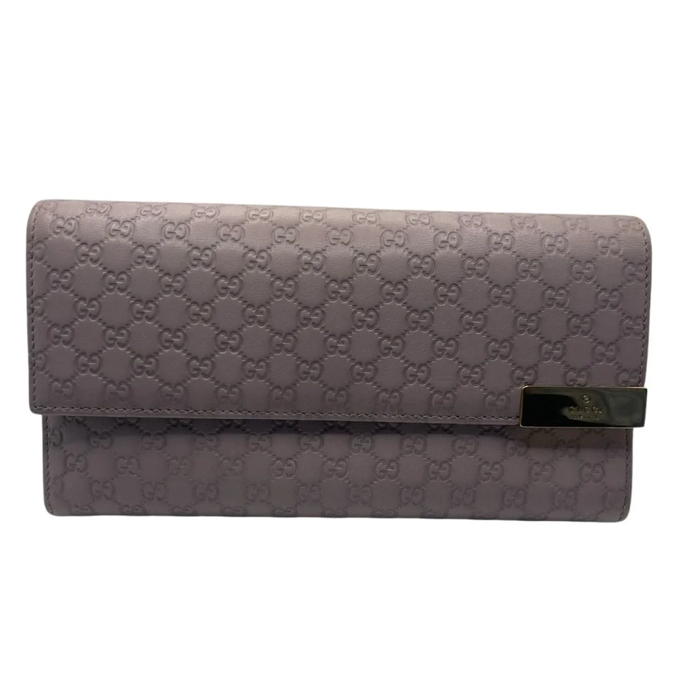 Gucci Microguccissima Continental Wallet in lilac leather with COA - Picture 2 of 12